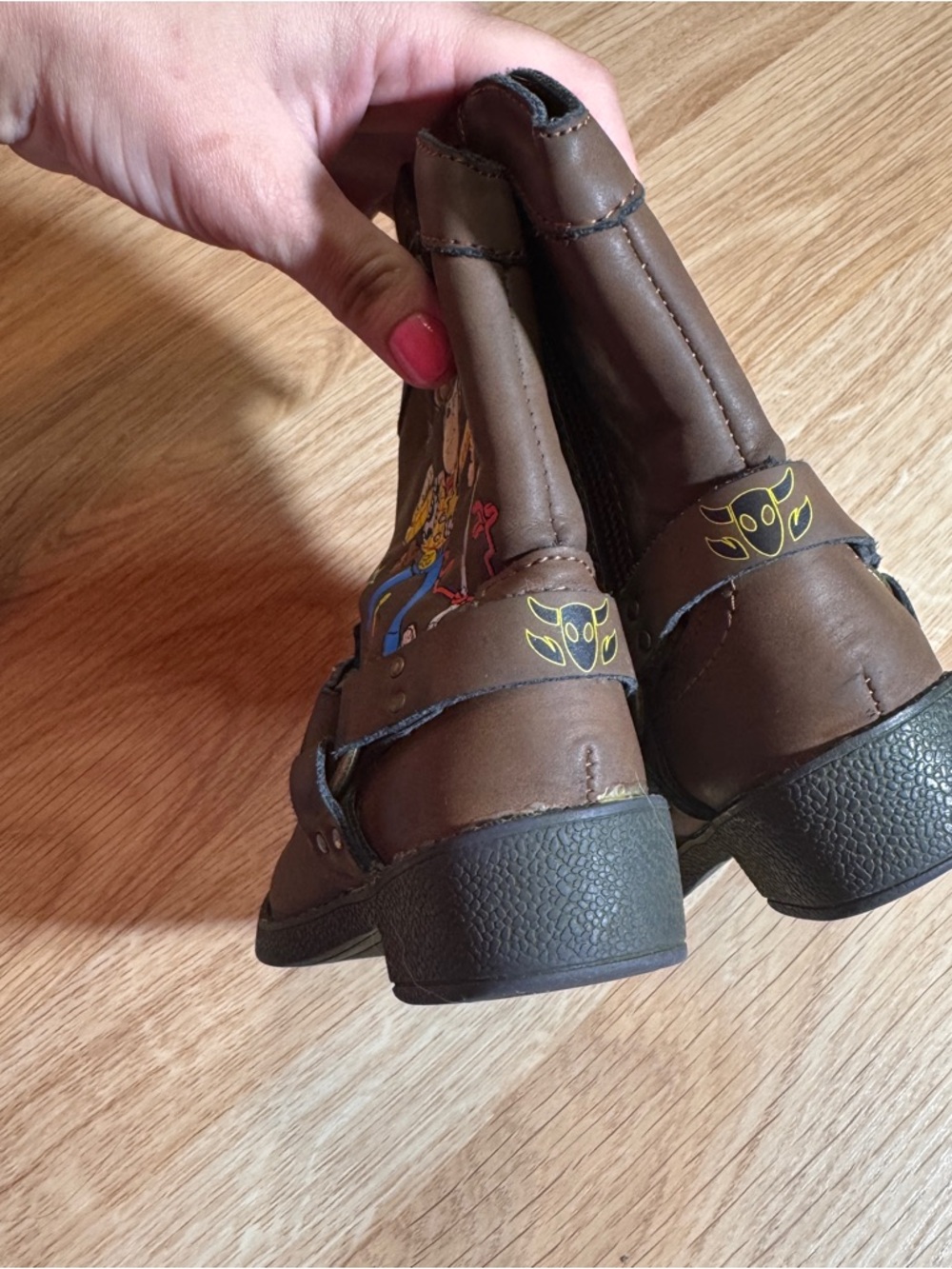 Toy Story Woody & Forky Brown Kids Cowboy Boots - Picture 5 of 7